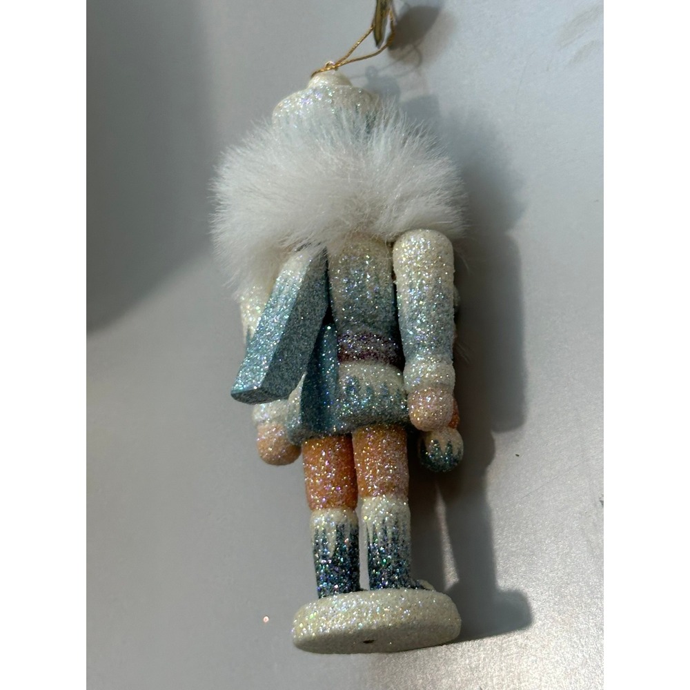 Kat'he Wohlfahrt German Nutcracker Ornament Handpainted Glittery Winter Soldier - Picture 7 of 9